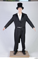  Photos Man in Historical formal suit 5 19th century a poses black hat historical clothing whole body 0001.jpg